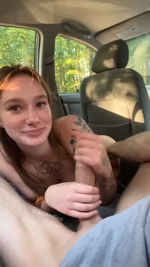 amateur big dick car car sex handjob gif