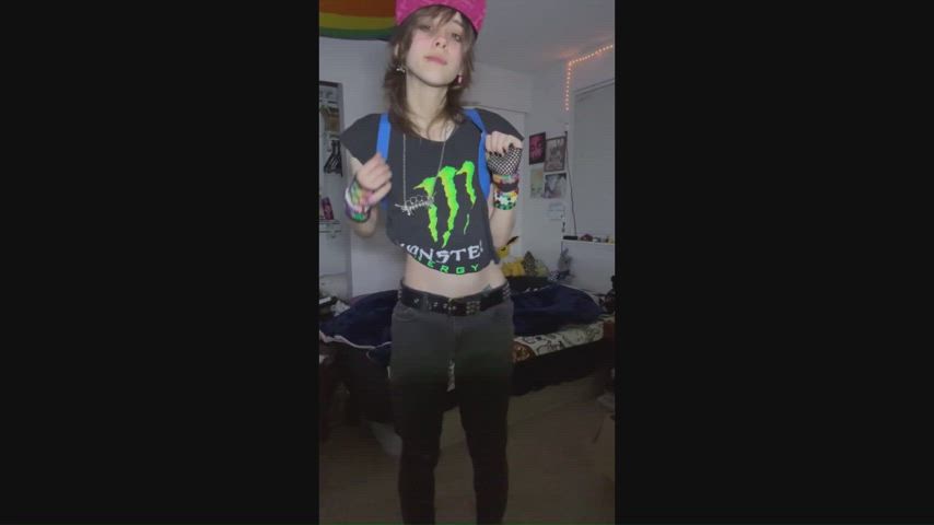 petite small tits teen tomboy gif