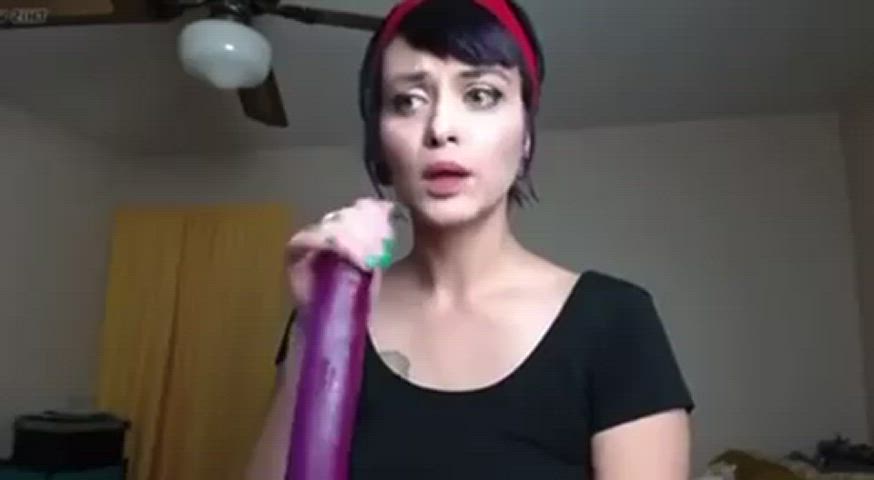 blowjob deepthroat dildo huge dildo milf rough gif