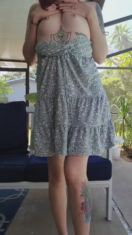 dress redhead riley daniels gif