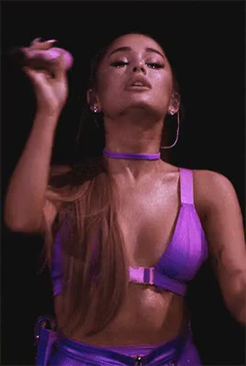 Ariana Grande trying not to laugh when she sees my small cock
