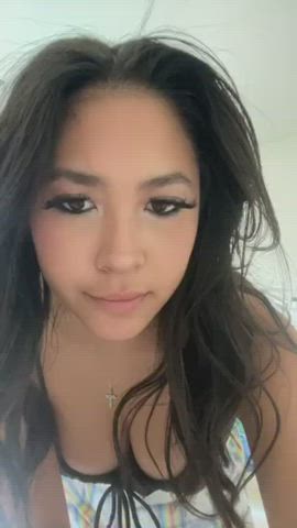 asian braless busty gif