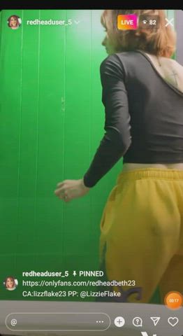 ass flashing redhead skinny gif