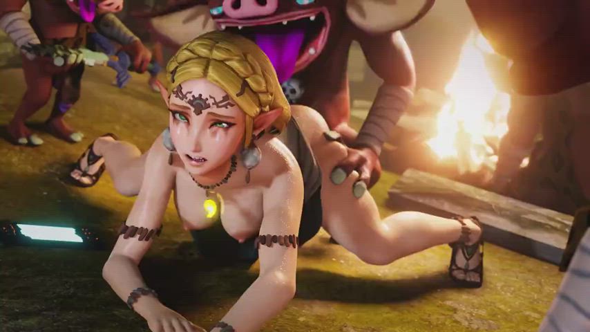 3d animation big tits doggystyle forced monster princess zelda rule34 gif