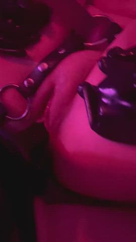 anal bdsm double penetration latex latex gloves strap on gif