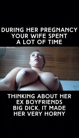 caption cheating ex-boyfriend lactating wife gif