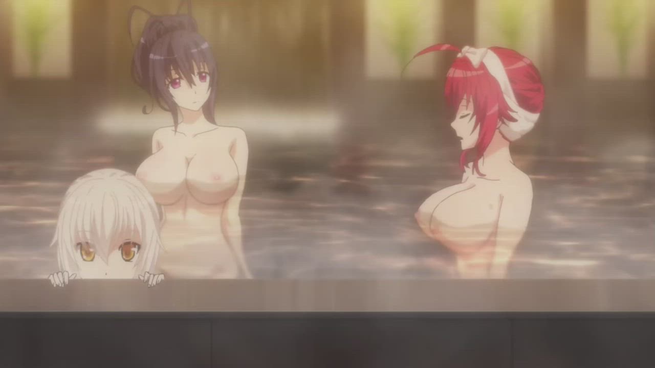 Anime Bathtub Ecchi Naked Redhead Shower gif