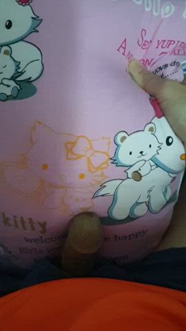 Masturbating pillow humping, kitty pillow