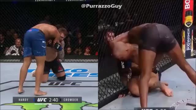 Daha fazla Greg hardy is disqualified for the Illegal knee but Jon Jones not.