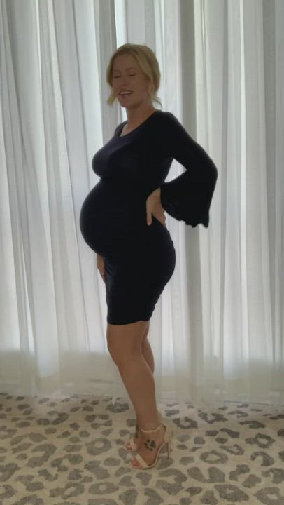 Blonde Dress Pregnant gif