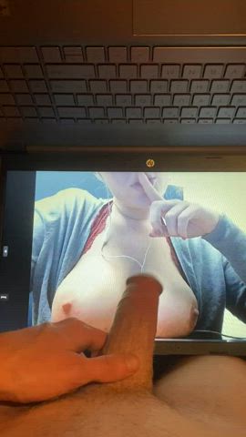 big nipples big tits natural tits nipples tits tribbing tribute gif