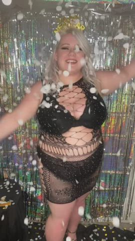 chubby fishnet party bbw gif