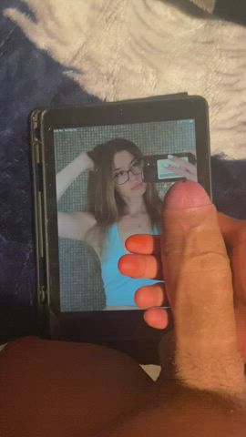 glasses jerk off selfie gif