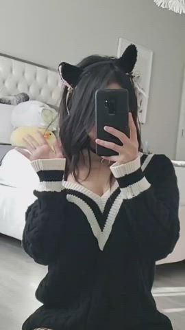 Cute Selfie Tease gif