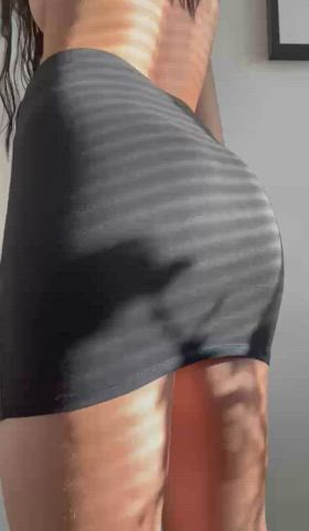 Ass Booty Brunette Bubble Butt Skirt gif
