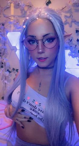 cosplay elf onlyfans small tits tease gif