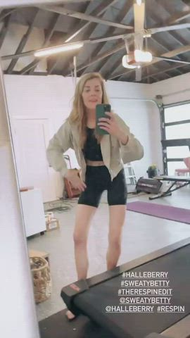 Celebrity Legs Spandex gif