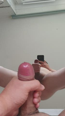 Thick Creamy Cumshot view from above and below