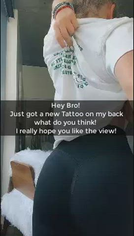 I think my Sister wanted to show me more than her new Tattoo!