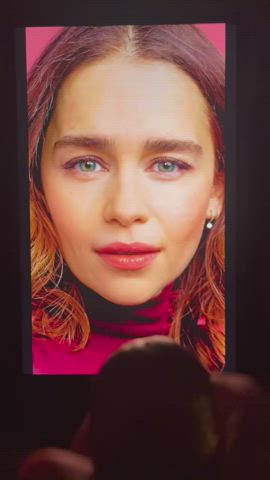 celebrity cum cum in mouth emilia clarke tribute gif