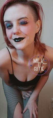 Alt Babe Goddess Goth Redhead Skinny Skirt Solo gif