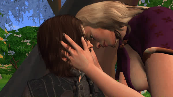 animation kissing passionate gif