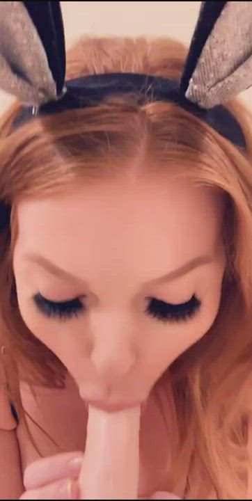 Big Tits Blowjob Blue Eyes Costume Country Girl Redhead gif