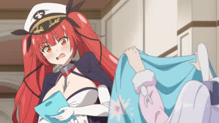 Anime Big Tits Ecchi Redhead gif