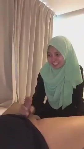 Amateur Asian Asian Cock Blowjob Handjob Hijab Homemade Indonesian gif