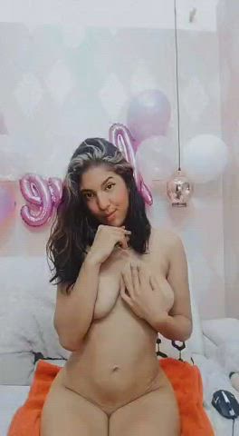 Big Tits Latina Naked Natural Tits Sensual gif