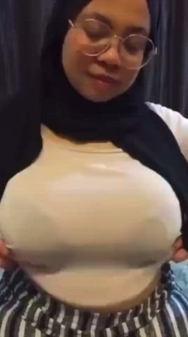 busty hijab malaysian striptease tease teasing gif