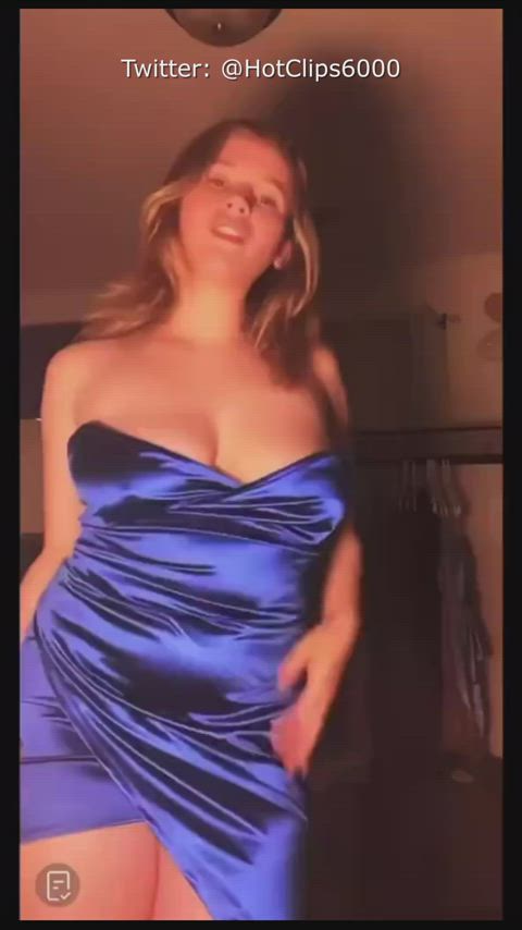 accidental big tits boobs busty dancing dress embarrassed exposed nipslip tits just-boobs