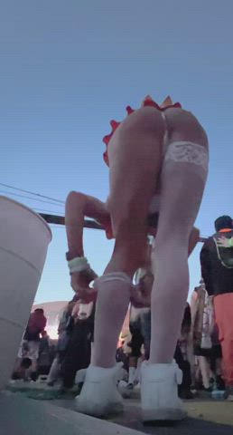 booty festival hidden cam skirt upskirt voyeur gif