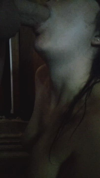 Amateur Blowjob Throat gif