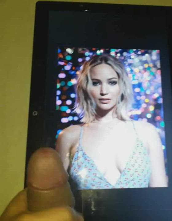 Jennifer Lawrence Jerk Off Male Masturbation Tribute gif