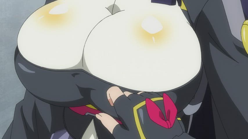 anime bouncing tits cleavage ecchi huge tits gif