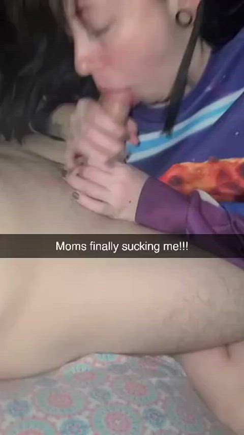 Son finally gets sucked by mom like he always wanted