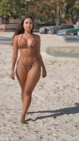 ass bikini brunette pawg gif