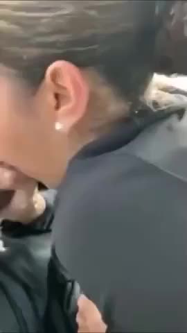 Sloppy car blowjob