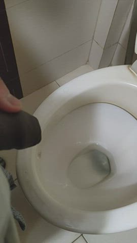 cock piss pissing toilet gif