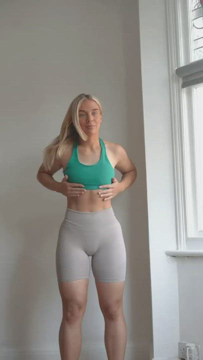 Ass Bikini Blonde Fitness Muscular Girl Pawg gif