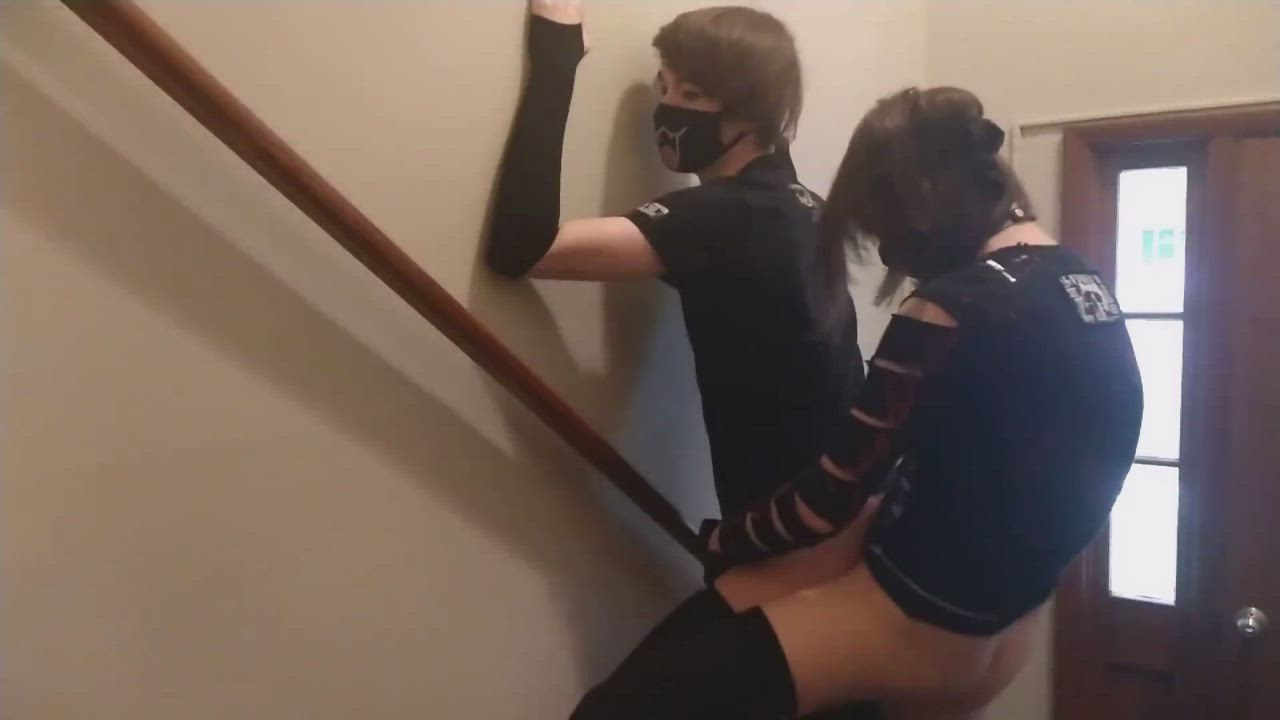 Fucked in this public stairwell, hope nobody saw us!