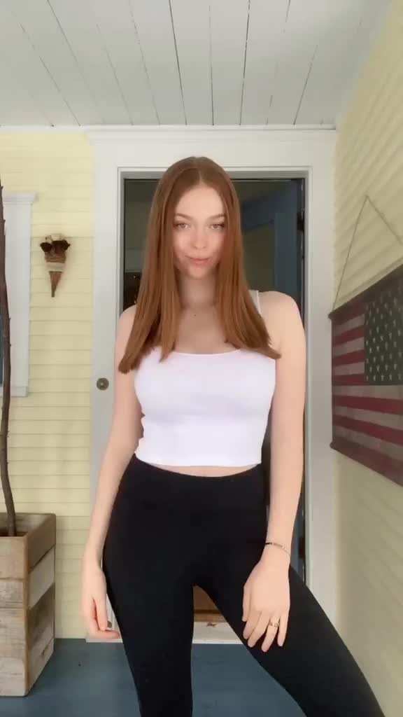 larsen thompson model redhead tiktok gif