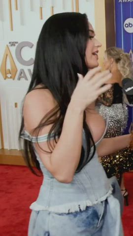 big tits boobs celebrity interview katy perry milf star tits gif