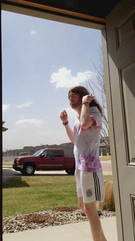 See through shorts on a windy day