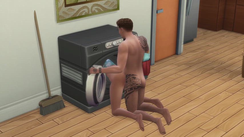 animation doggystyle laundry room gif