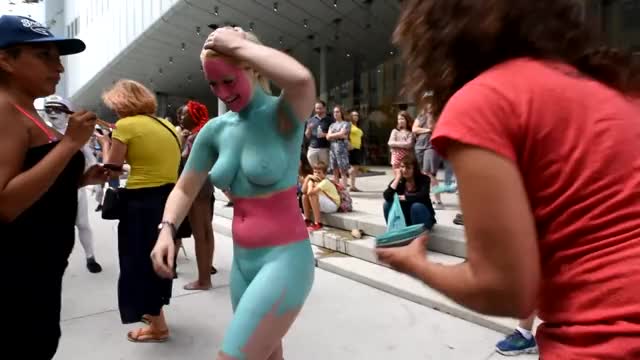 BODYPAINTING AT THE WHITNEY MUSEUM 2018 - NYC  (2)