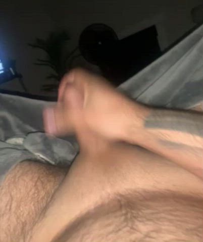 Cumshot after a few hours of edging