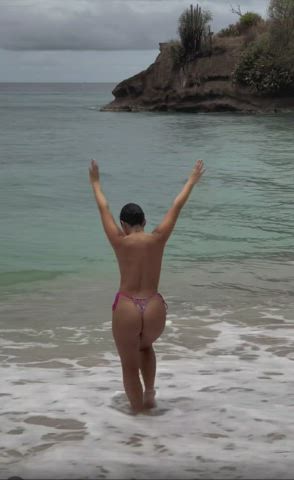 Ass Beach Bikini Booty Julia Micro Bikini gif