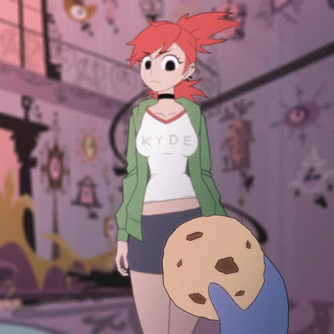 Cartoon Undressing Redhead gif